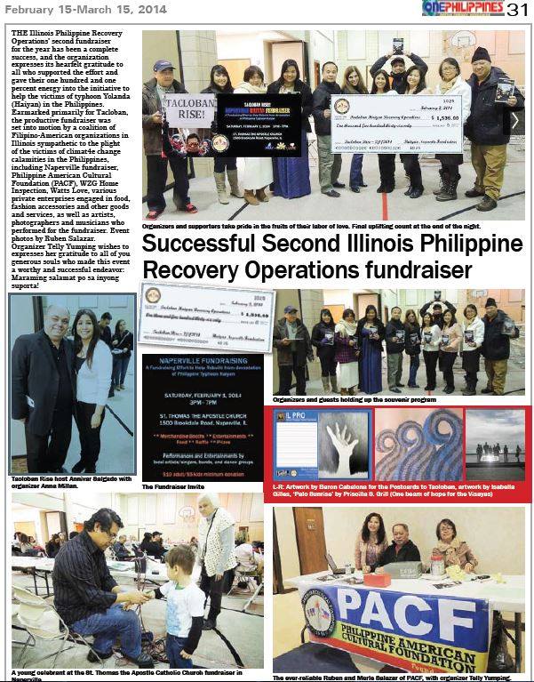 ONE Philippines posted pictures from Tacloban Rise! Naperville Haiyan Fundraiser. Maraming salamat!